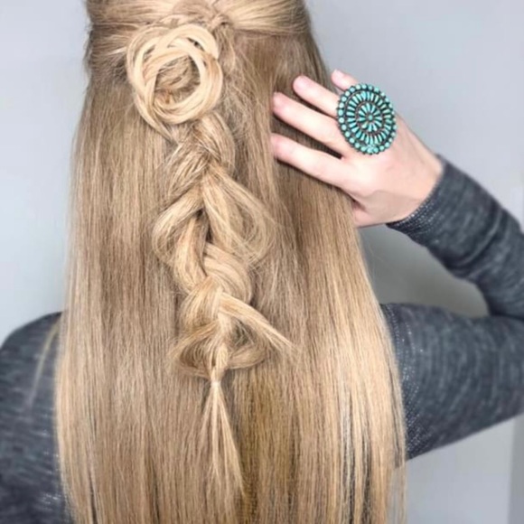 Vintage Navajo petit point statement ring 6.5 - Picture 7 of 7